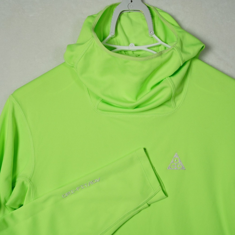 Nike ACG Dri-FIT ADV Lava Tree Hoodie Mens Small Lime Green DX6967-337